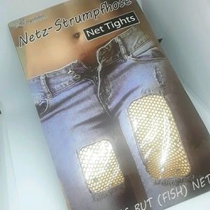 Mengliluo Rhinestone Fishnets TIghts, OS